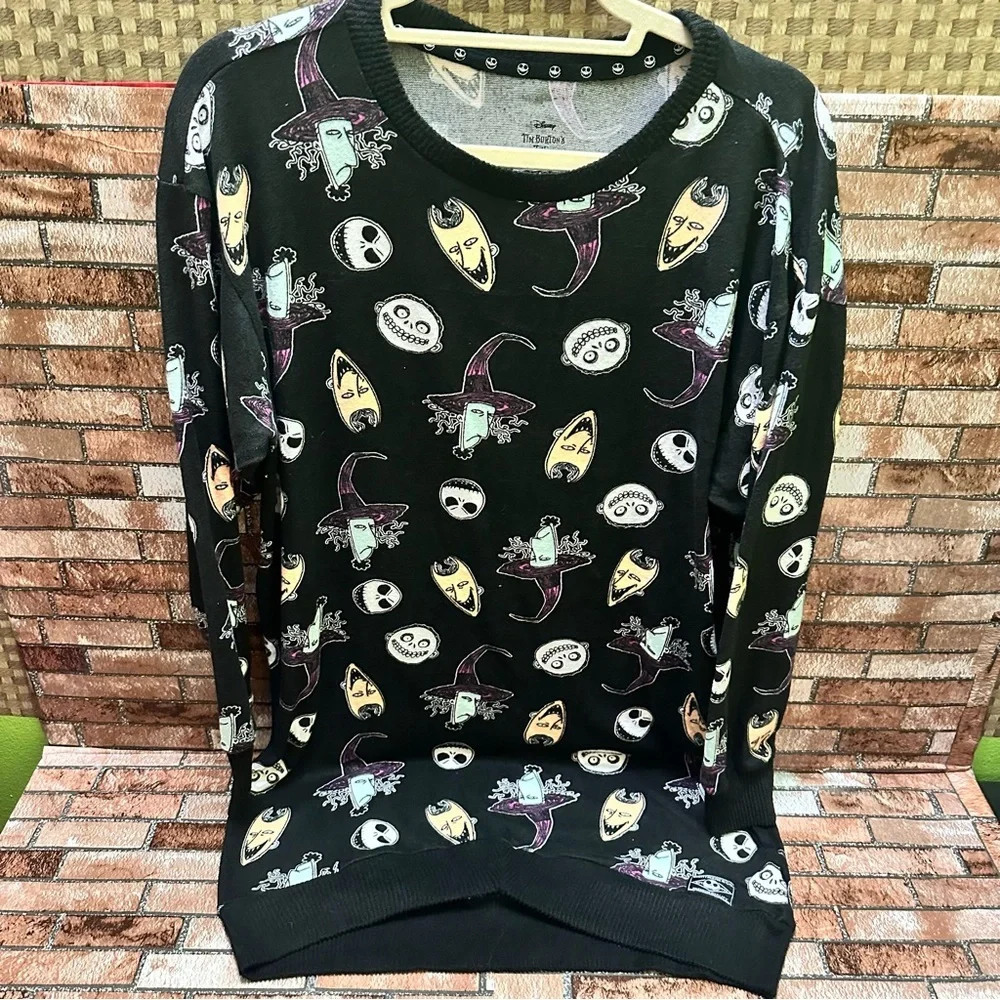 Disney Halloween Black Patterned Sweater size S - Picture 5 of 11